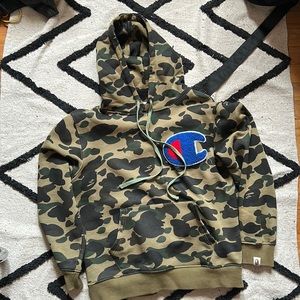 Bape X champion hoodie